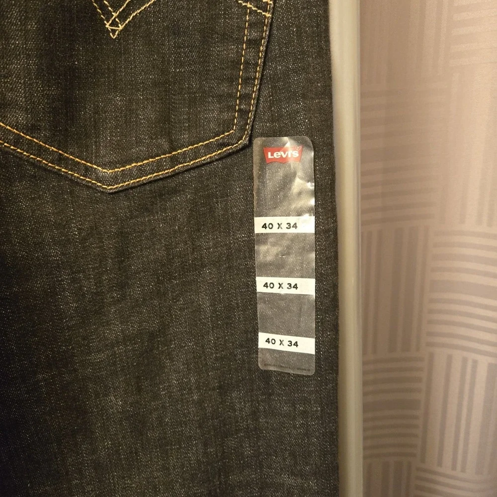 Levis‎ Mens Flex 511 Slim Jeans 40x34 Charcoal Wash Stretch Denim NWT